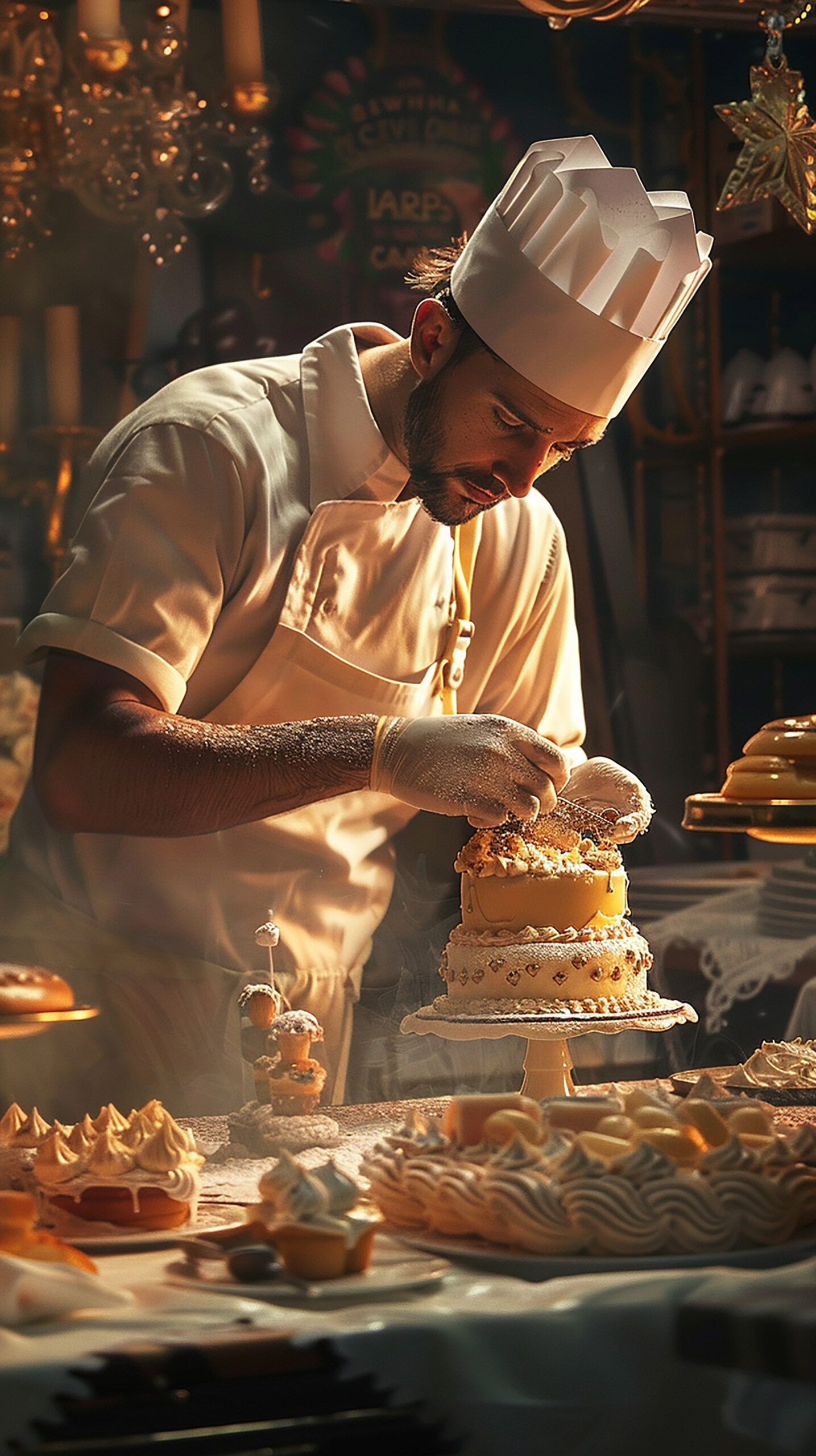 bakery owner crafting custom creations