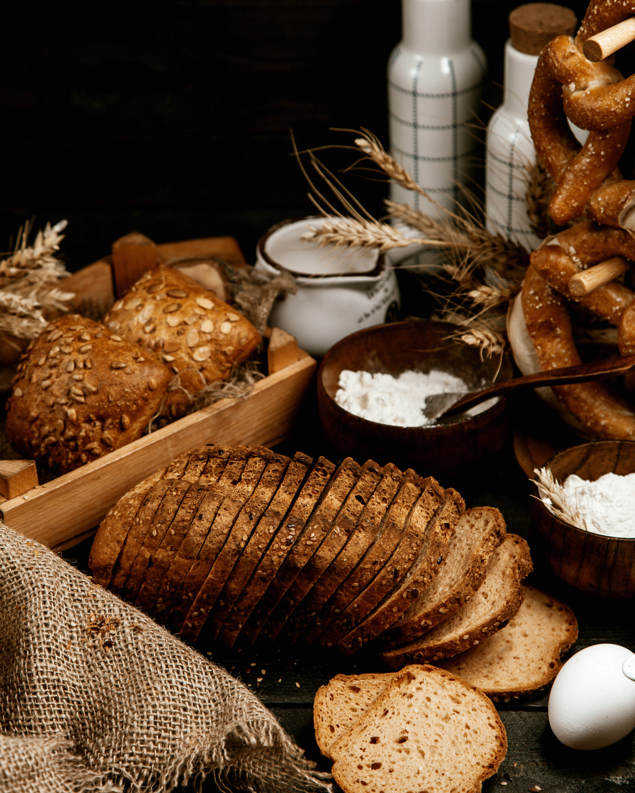 lots of bakery on the table